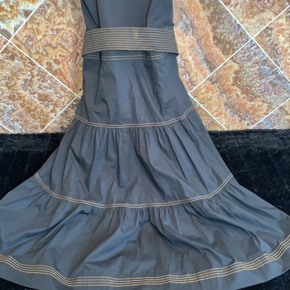 Women’s Black Veronica Beard Austyn Belted Midi Dress Size Medium - Picture 10 of 16